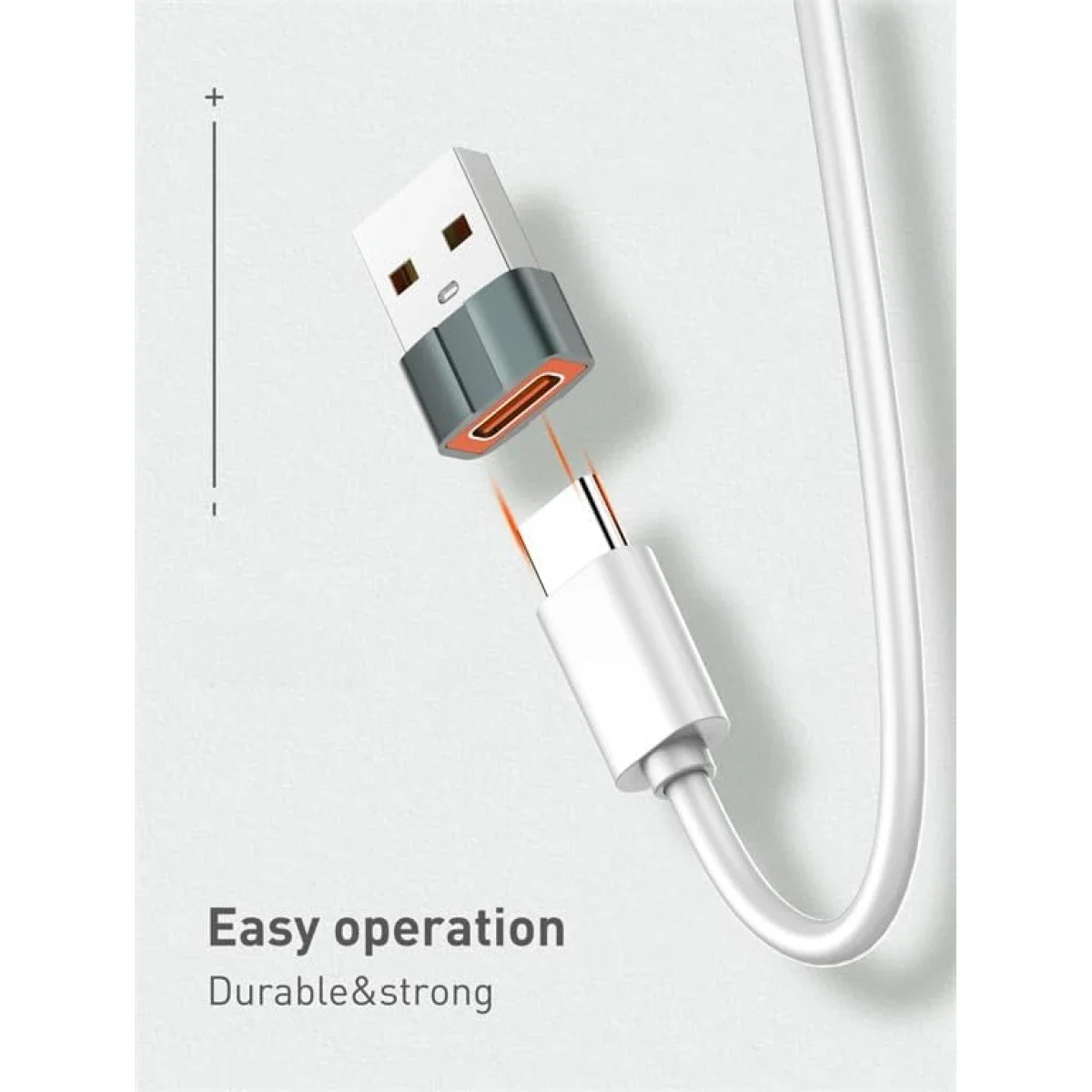 محول LDNIO LC150 من USB-C أنثى إلى USB ذكر لون رمادي - Image 4