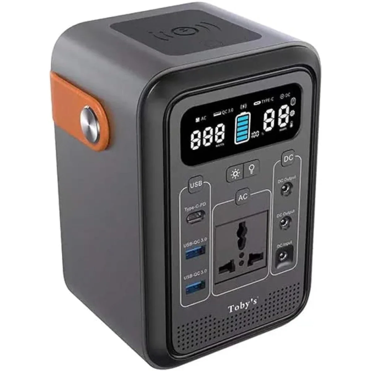 محطة طاقة محمولة Toby's TBS-60A بسعة 60000mAh و222Wh وقدرة 150W باللون الأسود