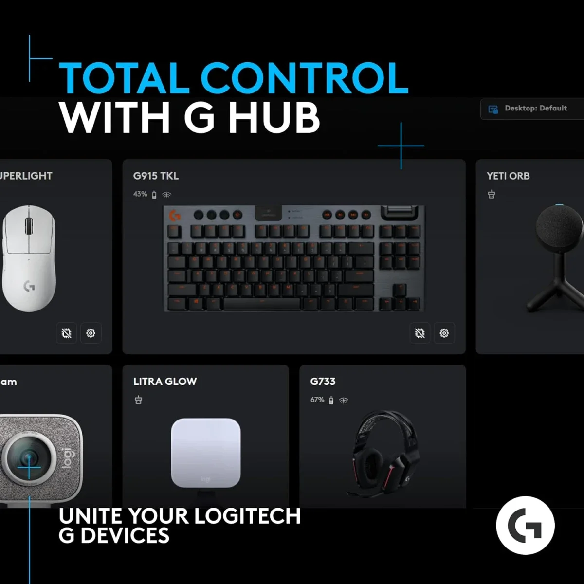 Logitech Yeti Orb USB Condenser Gaming Microphone with LIGHTSYNC RGB, Black - Thumbnail 6