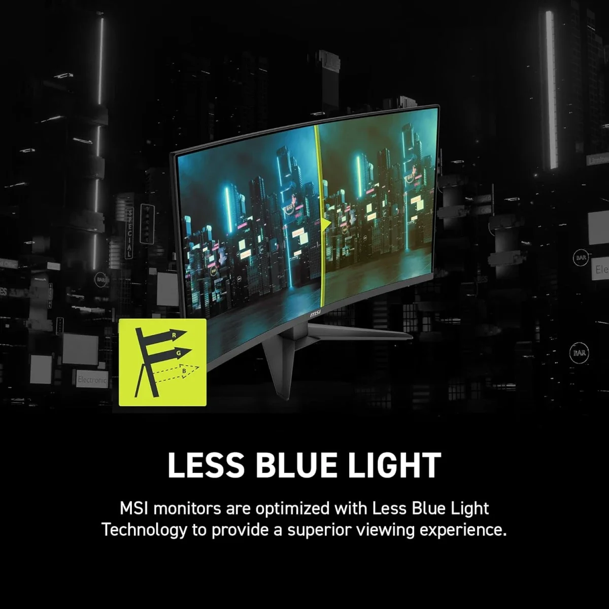 شاشة ألعاب MSI منحنية 32 إنش QHD 2K 1440p بتردد 180 هرتز وزمن استجابة 0.5 مللي ثانية MAG 321CQF E18 - Thumbnail 2