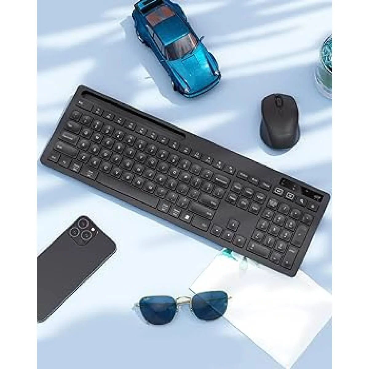 FD K780T Multi-Device Wireless Keyboard with Bluetooth & 2.4GHz, Arabic/English - Image 2