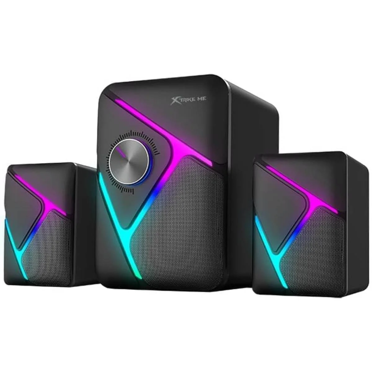 سماعات ألعاب XTRIKE ME SK610 سلكية 2.1 مع مضخم صوت وإضاءة RGB بقدرة 11 واط - Image 2