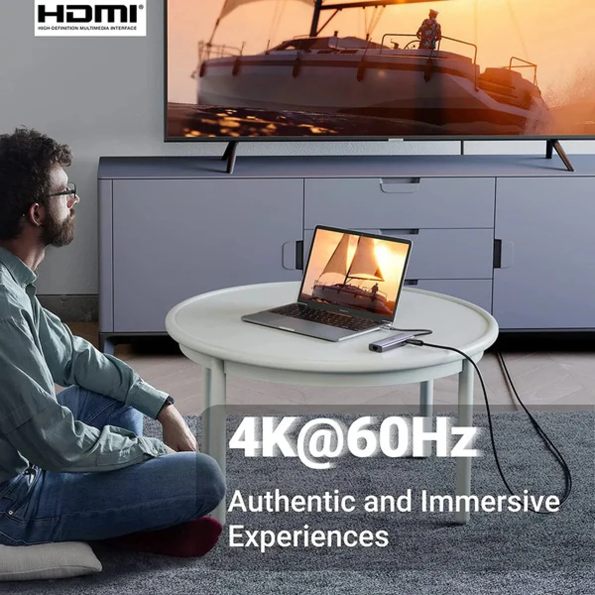 Ugreen 7-in-1 USB-C Hub with 4K 60Hz HDMI, 100W PD & Gigabit Ethernet - Thumbnail 3