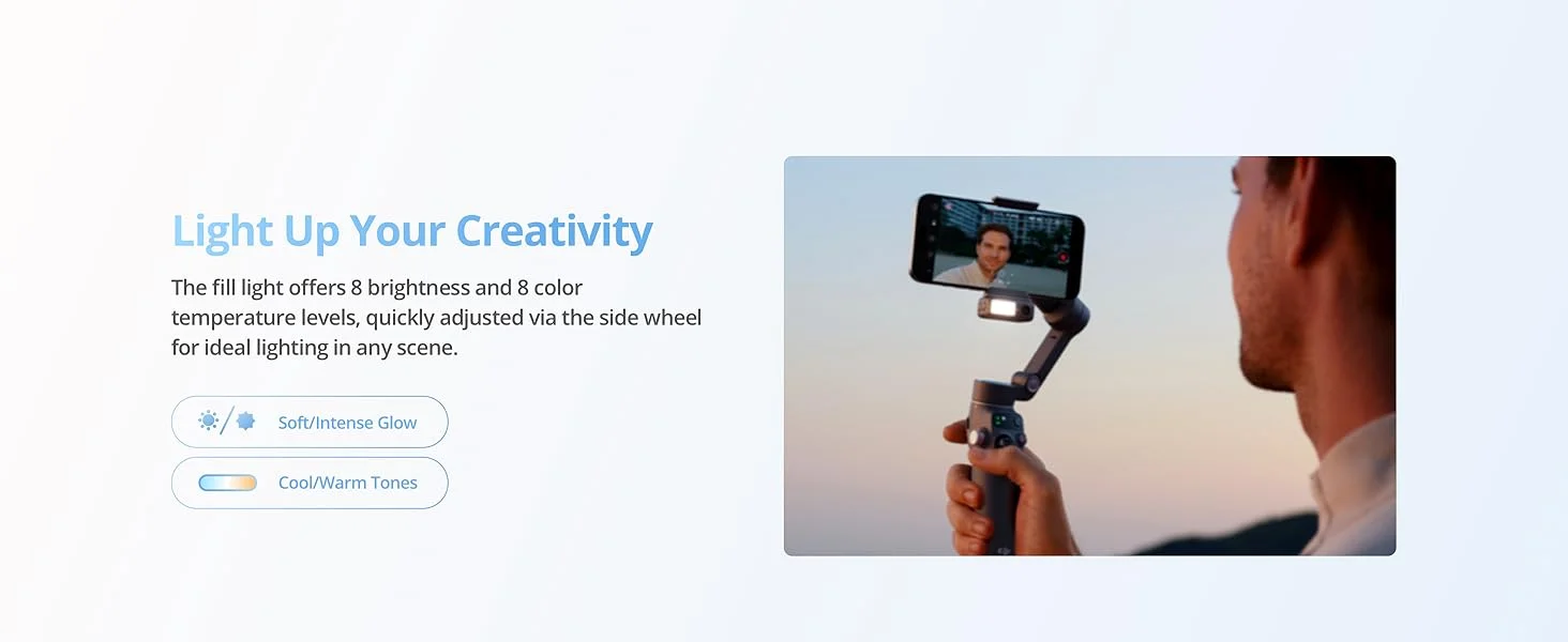 DJI Osmo Mobile 8 Phone Gimbal Stabilizer with AI Tracking, 360° Pan and 10-Hour Battery - Thumbnail 10