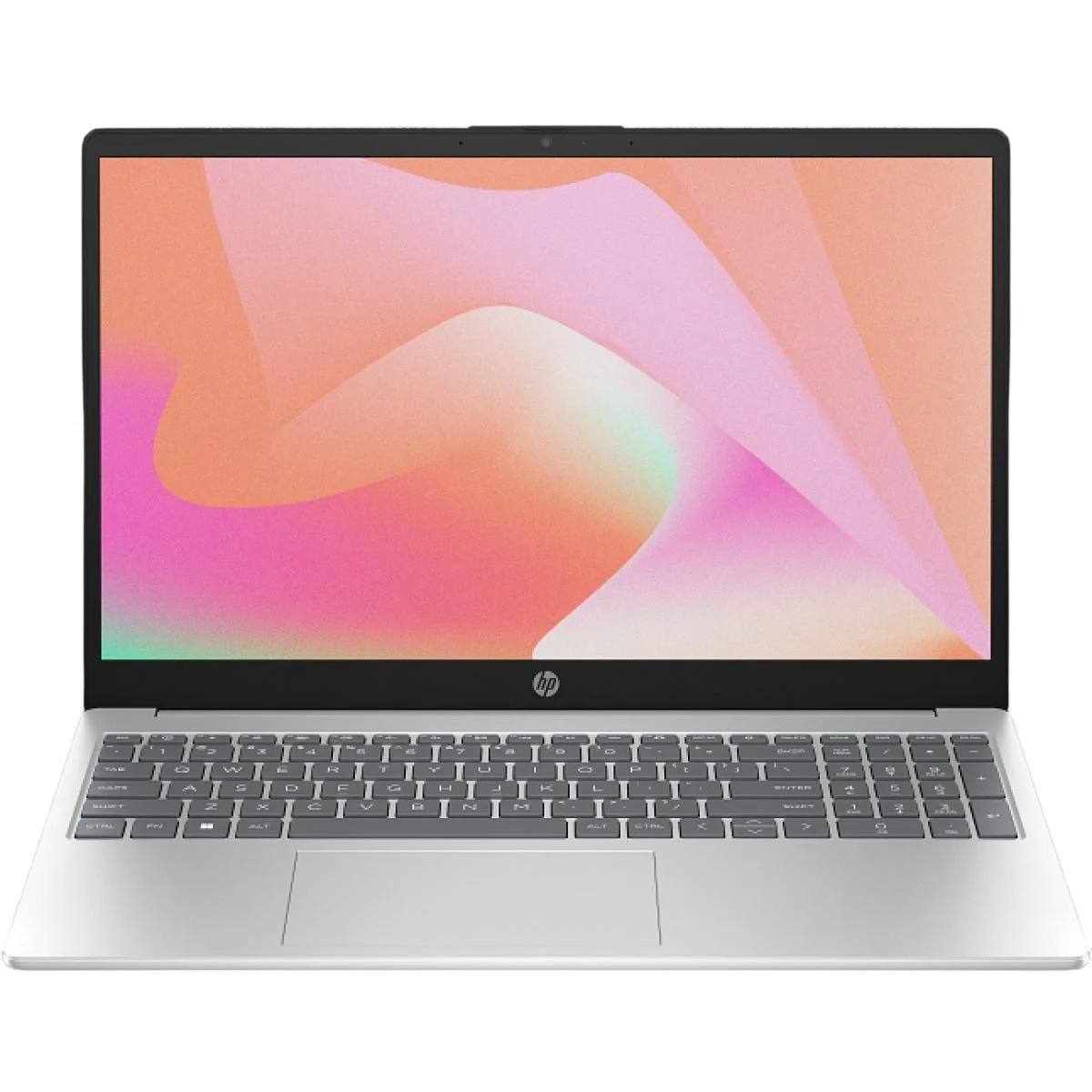 لابتوب HP 15-fd2104TU بشاشة 15.6 إنش Full HD، معالج Intel Core Ultra 5 225U، رام 8GB، SSD NVMe سعة 512GB، فضي طبيعي