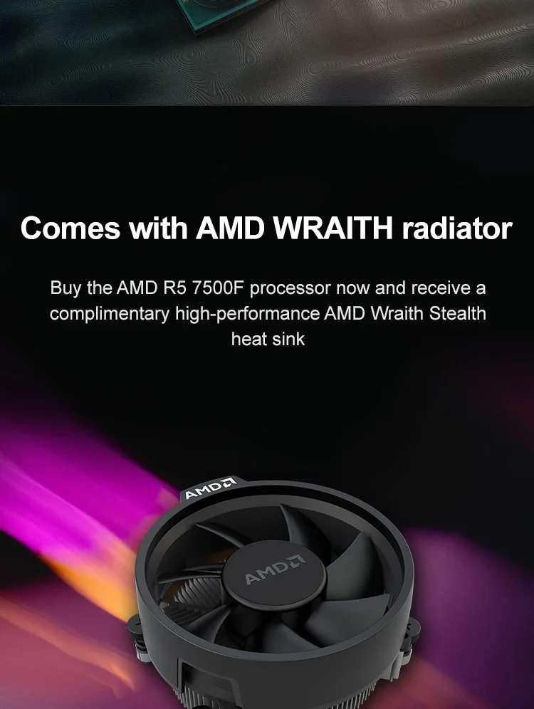 معالج AMD Ryzen 5 7500F لسطح المكتب AM5 إصدار Tray - Image 12