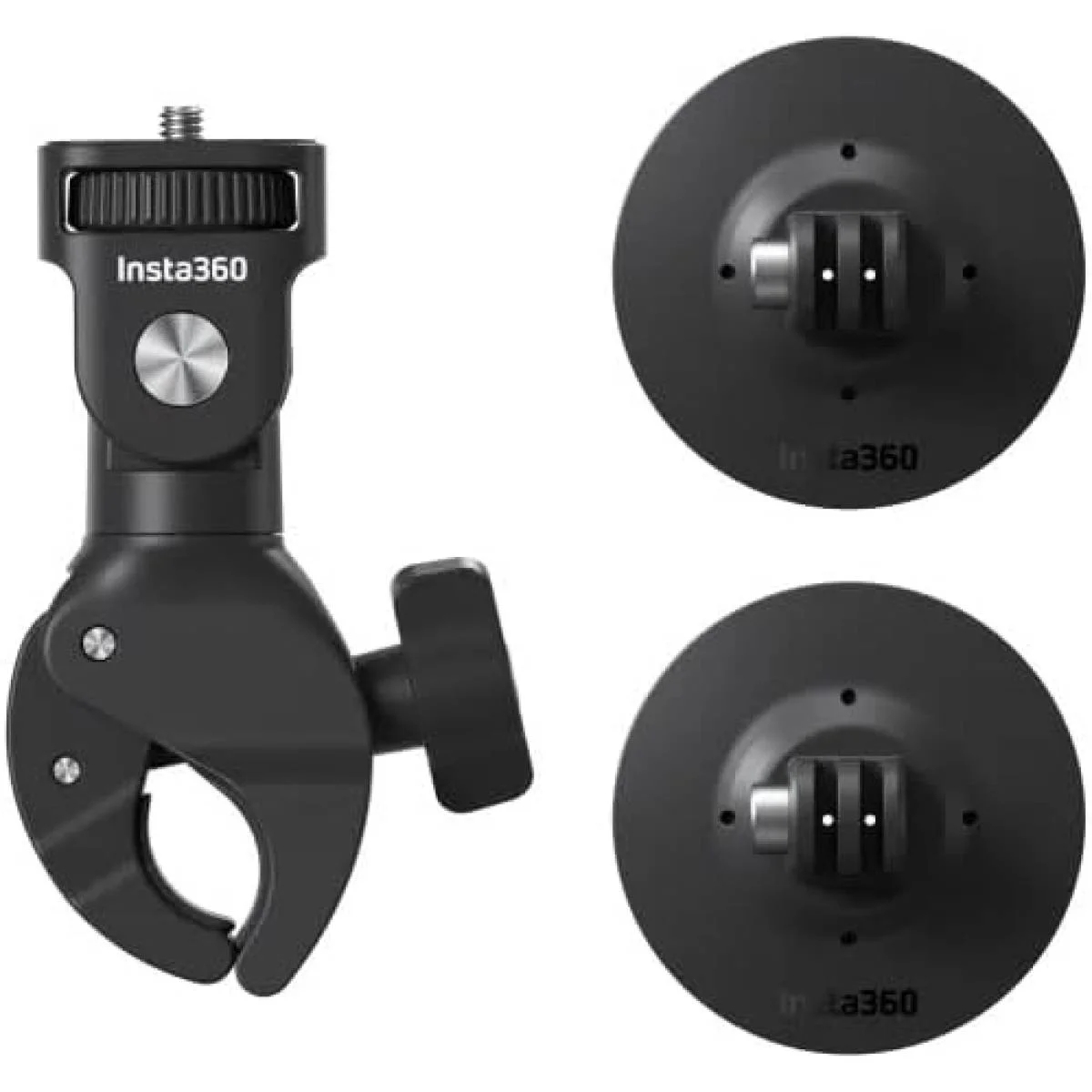 طقم تثبيت كاميرا للدراجات النارية Insta360 Motorcycle Bundle (New Version) بمشبك مقود قوي وحوامل خوذة مرنة لكاميرات X6/X5/X4/X3/Ace Pro 2 وGoPro Hero 12/11/10 وDJI Osmo Action – أسود - Thumbnail 2