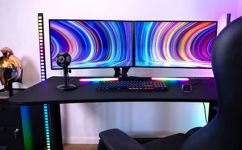 Arozzi Arena Medium Curved Gaming Desk with Washable Microfiber Mouse Pad, 140 cm, Pure Black - Image 8