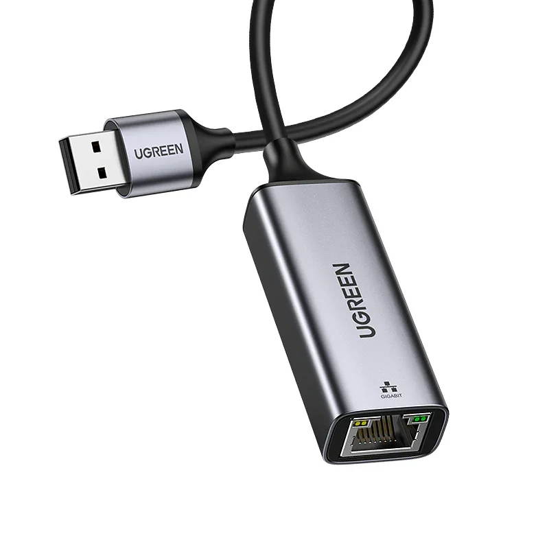 محول Ugreen 50922 من USB 3.0 إلى RJ45 جيجابت إيثرنت بهيكل من الألومنيوم - Image 1