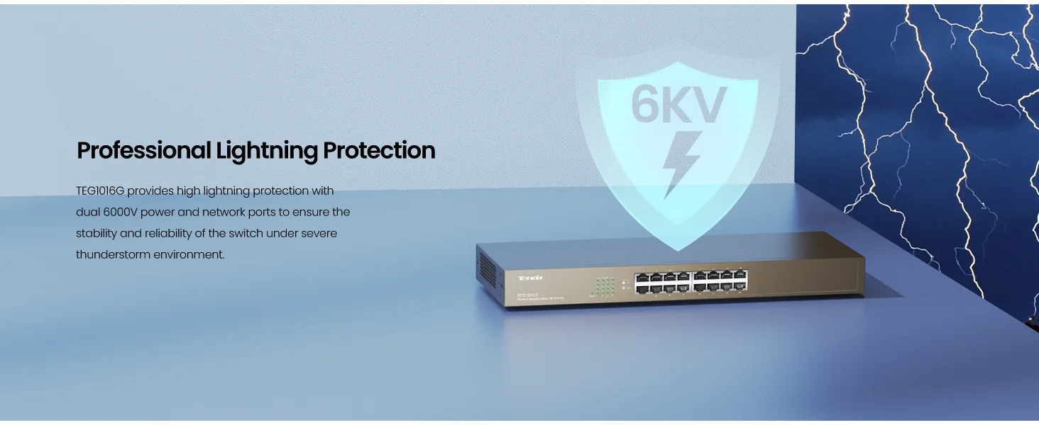 Tenda TEG1016G 16-Port Gigabit Unmanaged Rackmount Ethernet Switch - Image 18