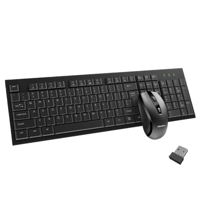 Meetion C4120 Little 2.4GHz Wireless Keyboard & Mouse Combo - Black - Thumbnail 7