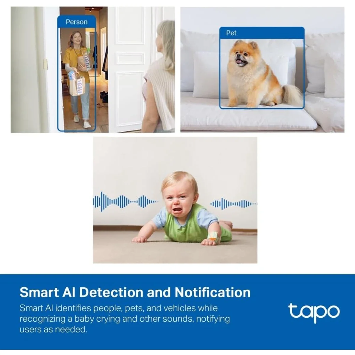 كاميرا مراقبة منزلية ذكية TP-LINK Tapo C125 بدقة 2K QHD مع زاوية 140° واتصال Wi‑Fi واكتشاف بالذكاء الاصطناعي وصوت ثنائي الاتجاه - Thumbnail 6