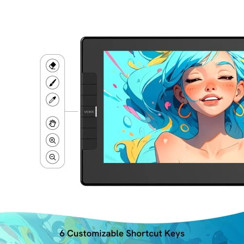 شاشة رسم VEIKK 11.6 إنش FHD IPS بقلم بدون بطارية Studio VK1200 V2 - Image 3