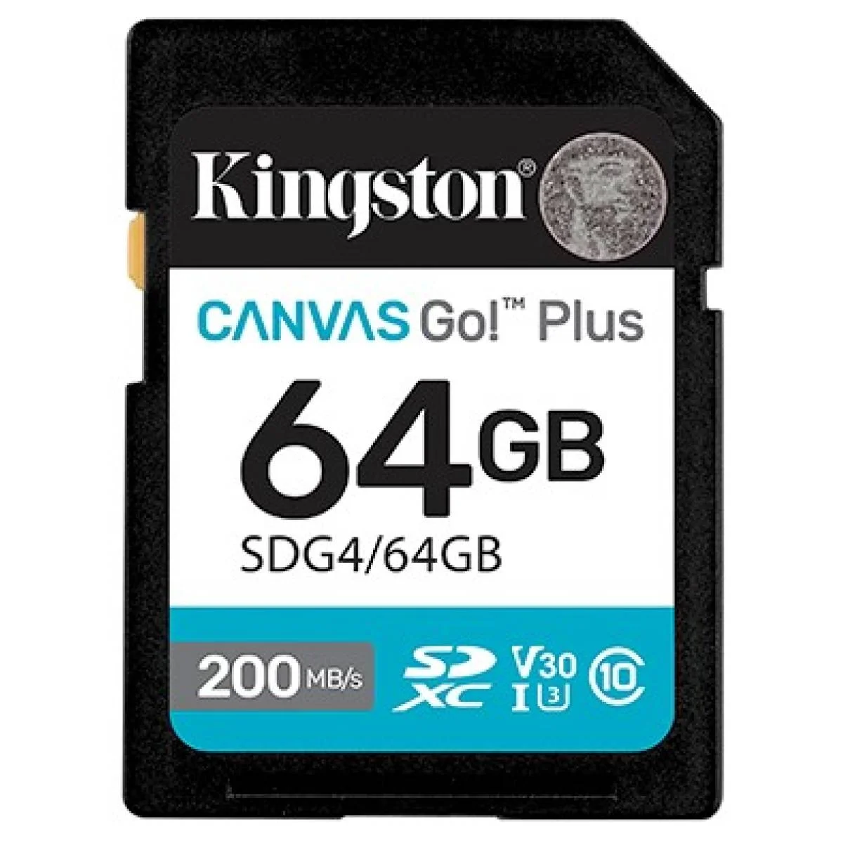 بطاقة ذاكرة Kingston Canvas Go! Plus SD سعة 64GB لكاميرات DSLR والميرورلس وفيديو 4K بسرعة تصل إلى 200MB/s - Image 2