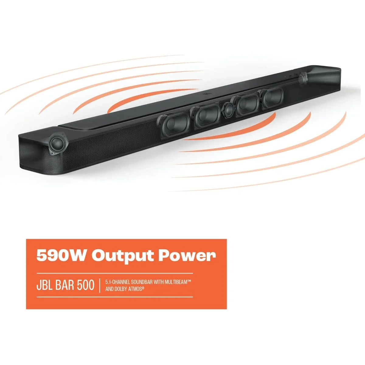 ساوند بار ومضخم صوت لاسلكي JBL Bar 500 | القوة القصوى 590W لتجربة صوتية محيطية لا تُنسى JBL Bar 500 - Image 3