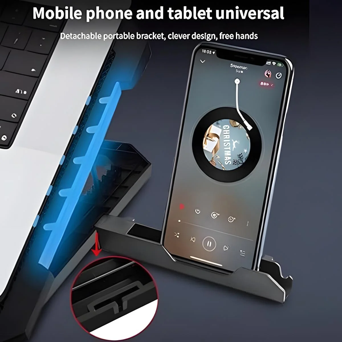 S900 Gaming Laptop Cooling Pad with Mobile Stand, Dual Blue LED Fans and RGB Side Lights - Thumbnail 2