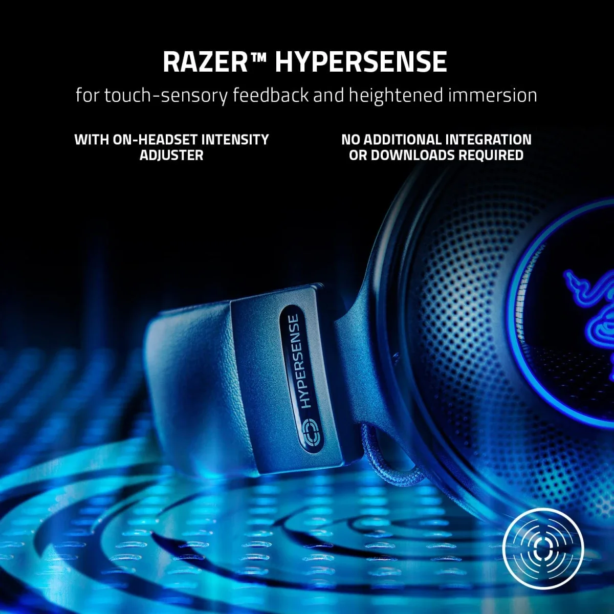 سماعة ألعاب Razer Kraken V3 Pro لاسلكية مع HyperSense وصوت THX 7.1 وإضاءة Chroma RGB - Thumbnail 3
