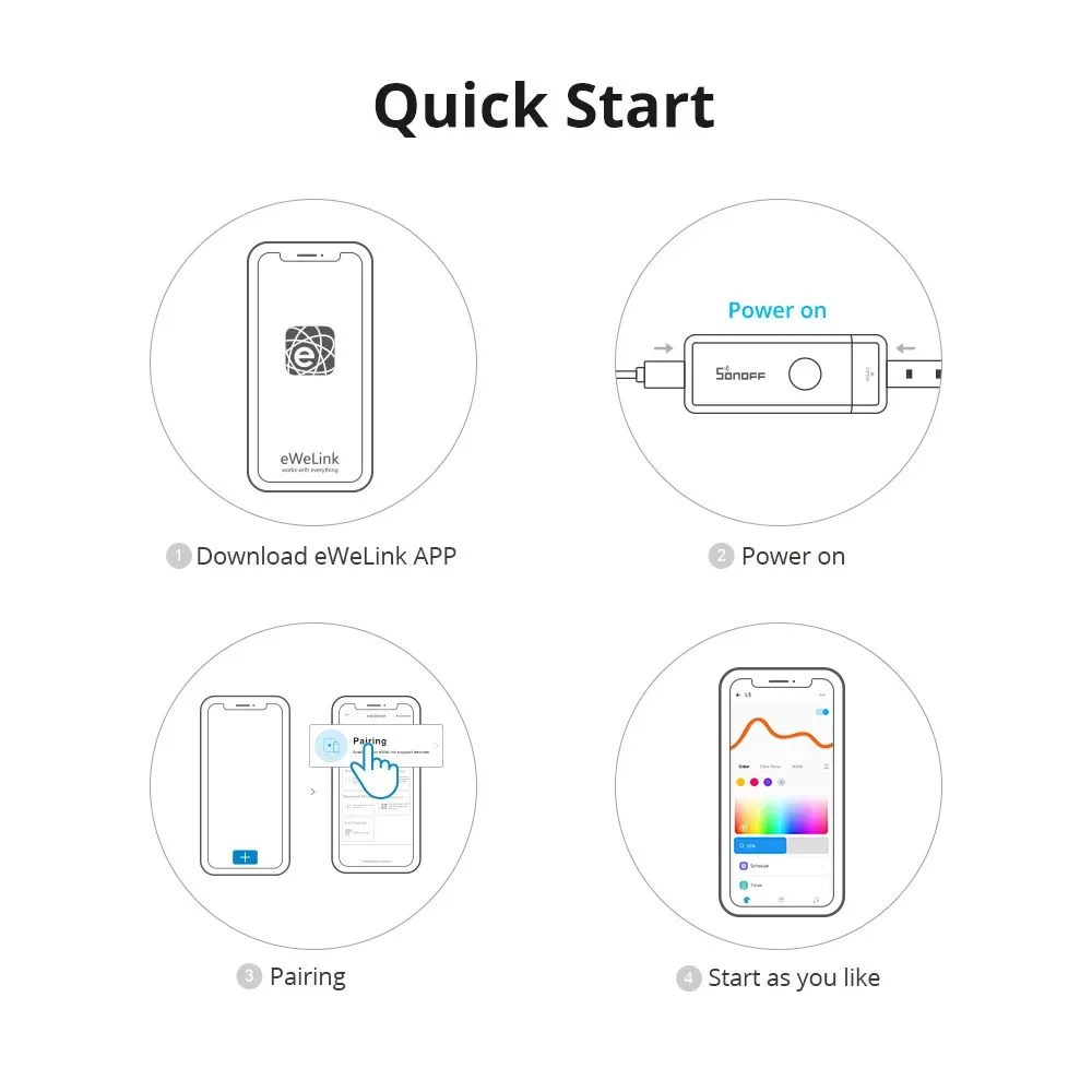 شريط إضاءة LED RGB 5050 واي فاي SONOFF L3 بطول 5 متر متوافق مع Alexa وGoogle Home وSmartThings - Image 20