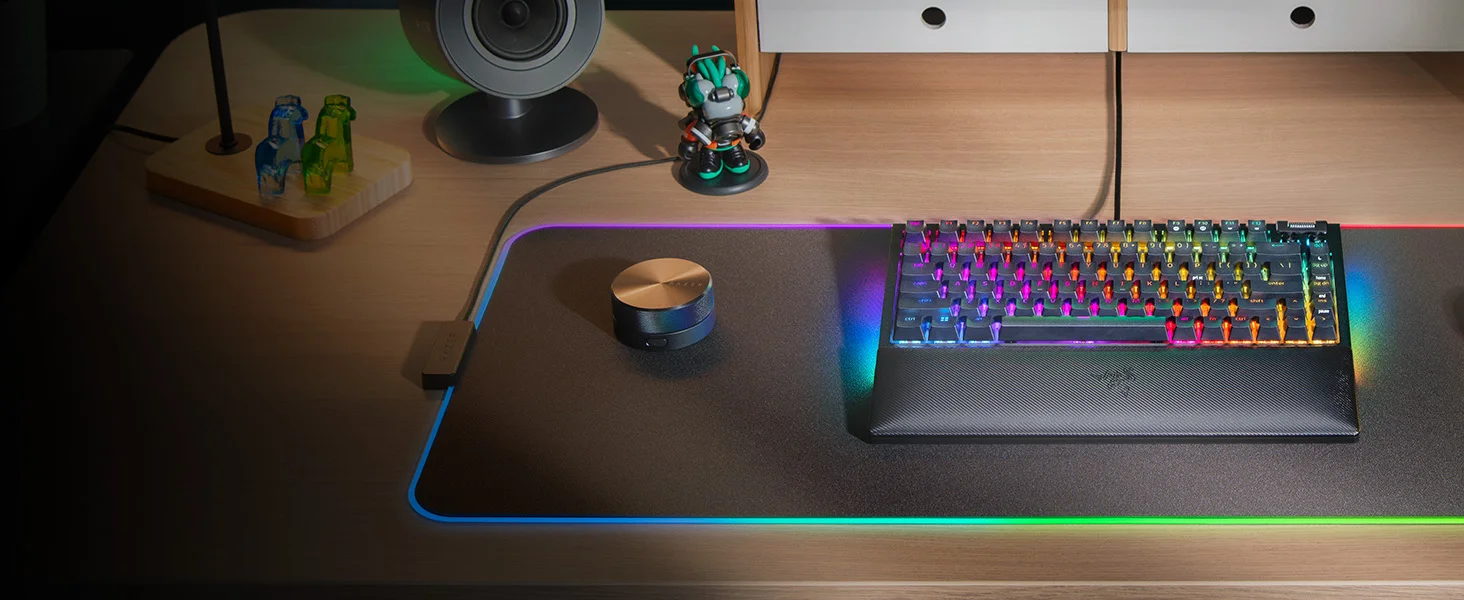 كيبورد ألعاب Razer BlackWidow V4 75% ميكانيكي قابل لتبديل السويتشات مع سويتشات برتقالية لمسية - أسود - Thumbnail 13