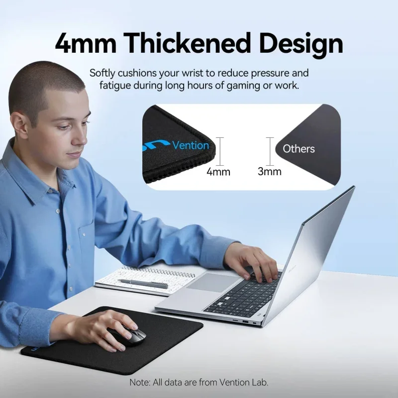 ماوس باد للألعاب Vention KDYB0 سطح ناعم أسود 280 × 320 مم - Image 8
