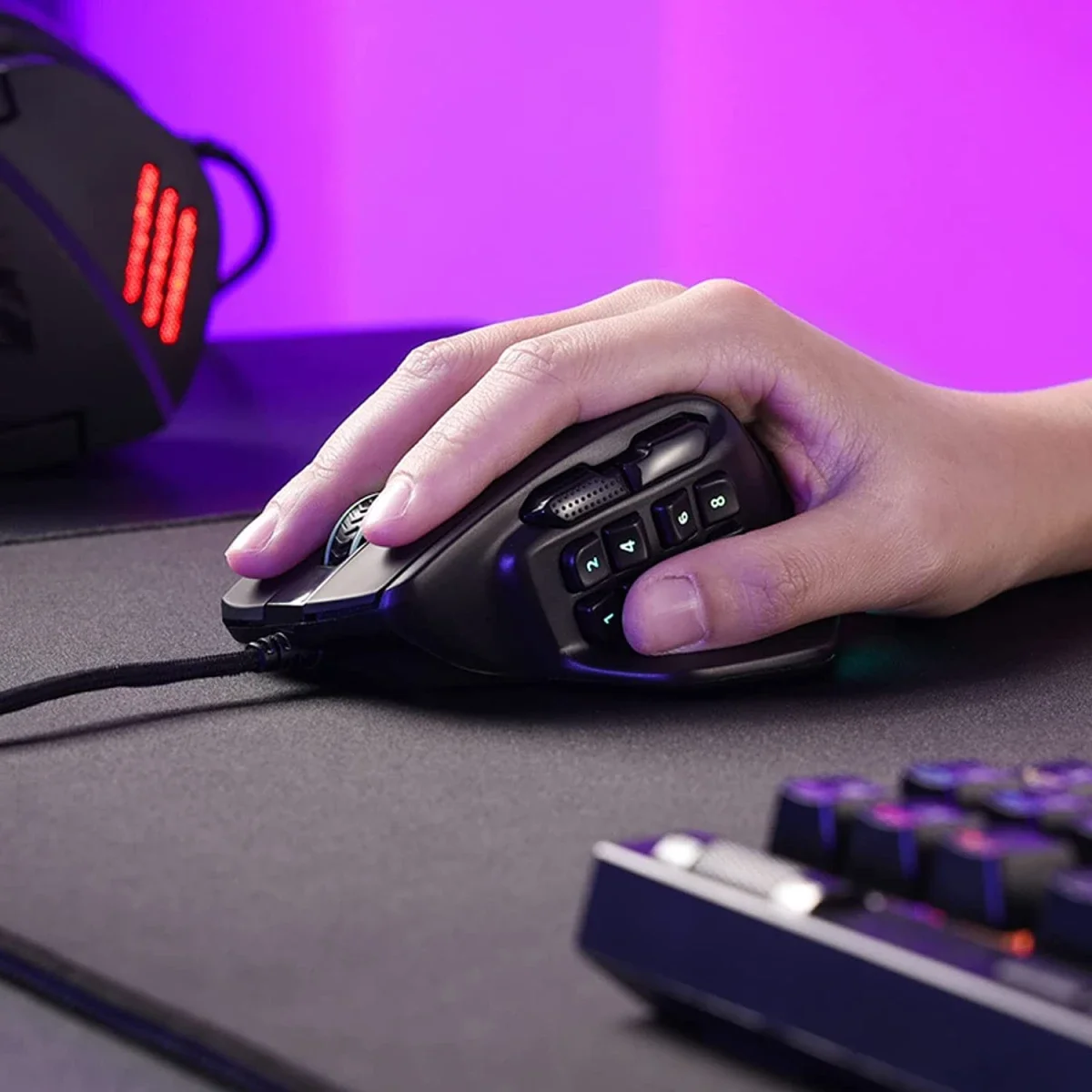 Redragon M811 Aatrox MMO Gaming Mouse, Wired RGB, 15 Programmable Buttons - Thumbnail 2
