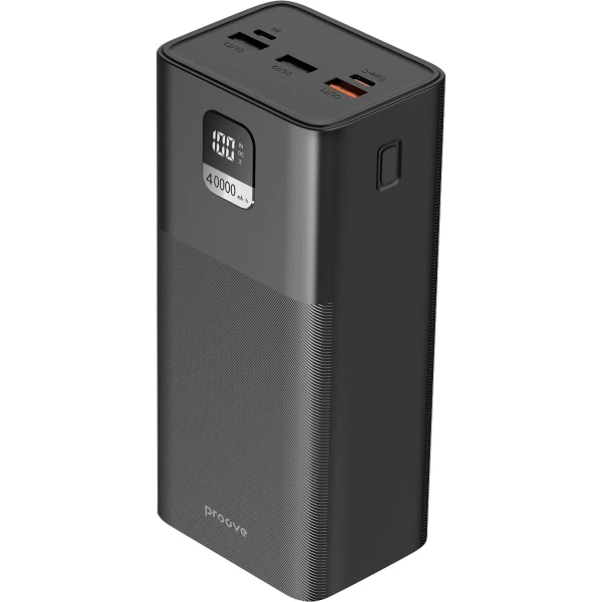باور بانك Proove Giant Lite بسعة 40000mAh و3 منافذ USB وType-C وMicro USB وقدرة 22.5 واط - أسود