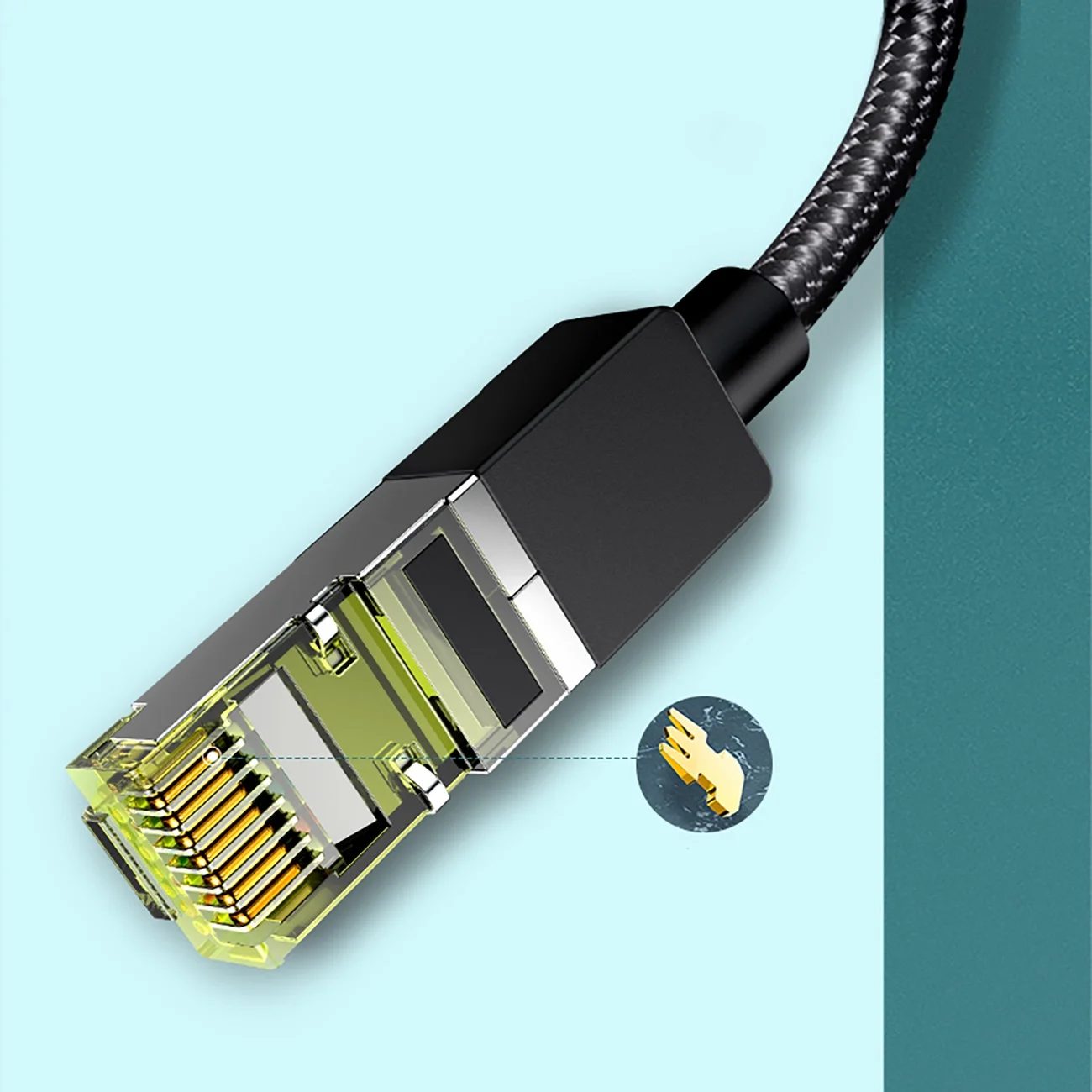 Ugreen 80421 Cat 7 Ethernet Cable with Braided Modular Plugs 1M - Image 2
