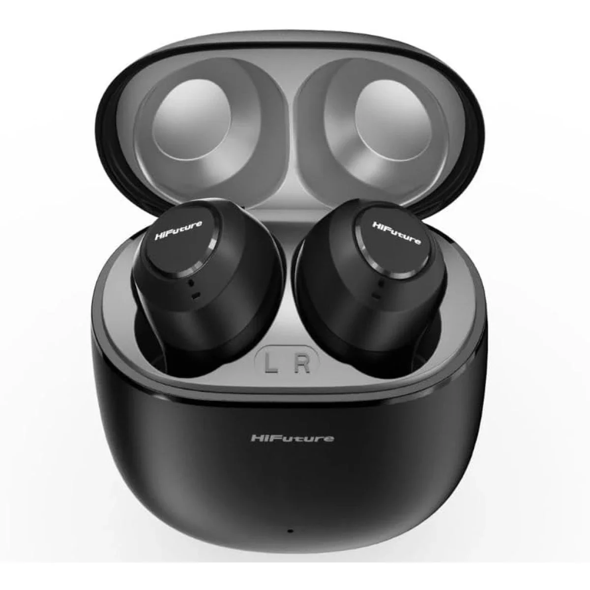 سماعات أذن لاسلكية HiFuture OlymBuds3 بوقت تشغيل 25 ساعة وBluetooth 5.3 وIPX5، أسود