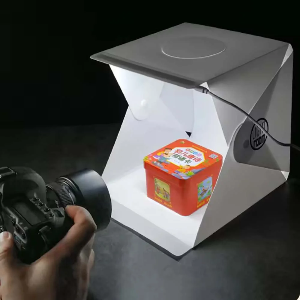 Portable Folding Photo Studio Lightbox with Adjustable LED Lighting - Thumbnail 5