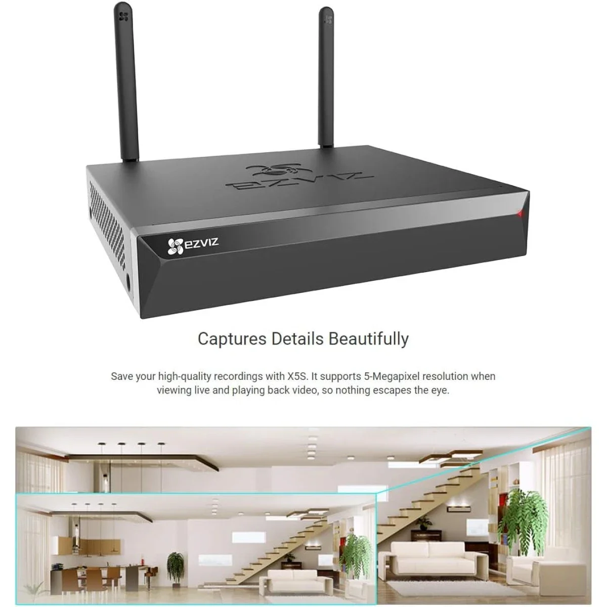 Ezviz X5S 8-Channel 3K Wireless & Wired Network Video Recorder - Image 2