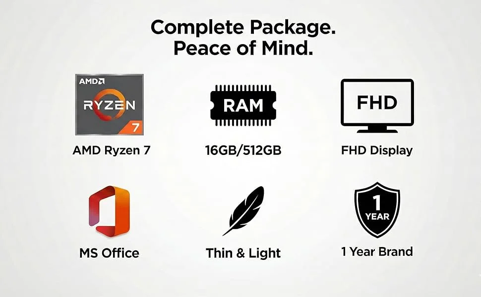 لابتوب أعمال Lenovo V15 G4 2024 مقاس 15.6 إنش Ryzen 7 7730U رام 16GB SSD 512GB Windows 11 رمادي - Thumbnail 15