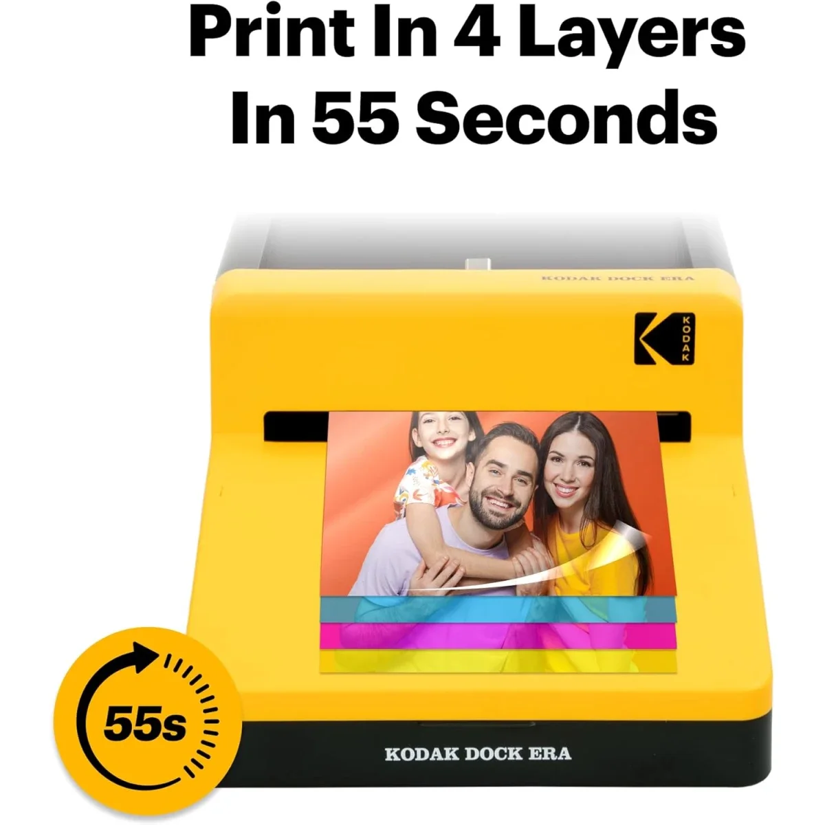 طابعة صور Kodak Dock Era D600 مقاس 10 × 15 سم بتقنية 4PASS مع بلوتوث و8 أوراق - Image 4