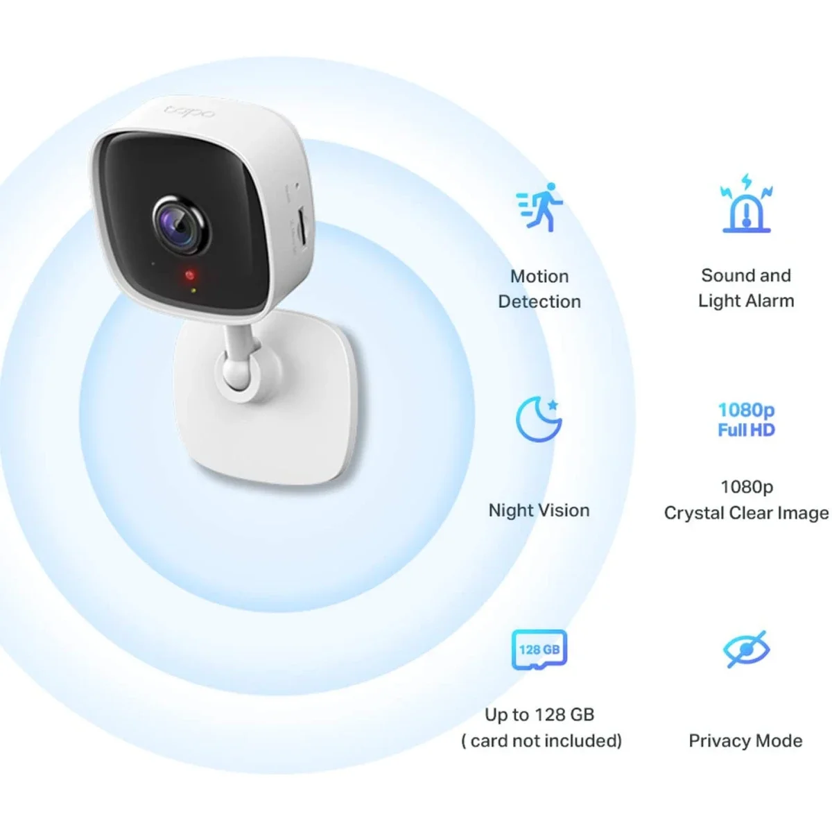 كاميرا مراقبة داخلية TP-LINK Tapo C100 بدقة 1080p مع كشف الحركة وصوت ثنائي الاتجاه ورؤية ليلية - Image 2
