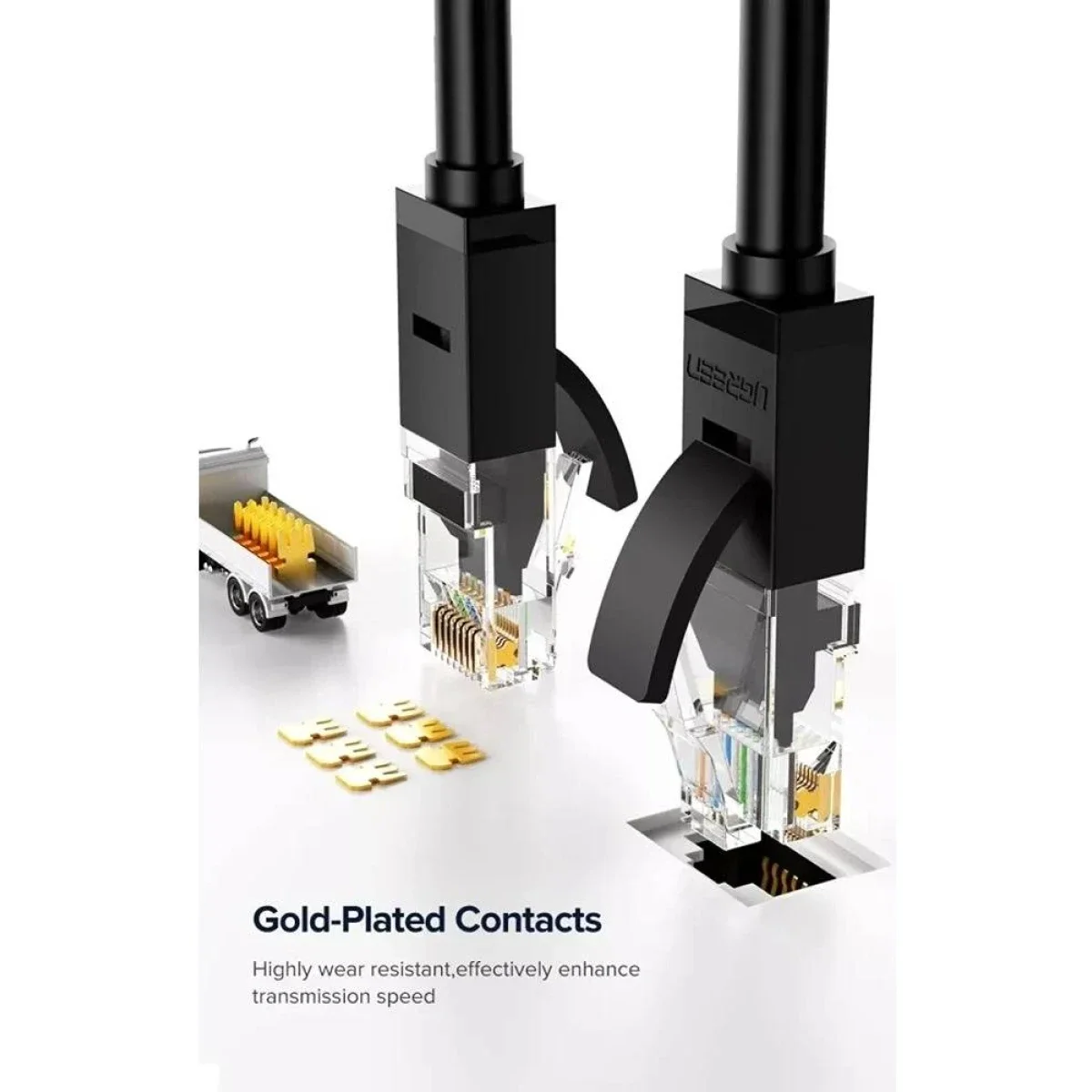 Ugreen 20164 Cat 6 U/UTP Ethernet LAN Cable 10m 1000Mbps Black - Thumbnail 3