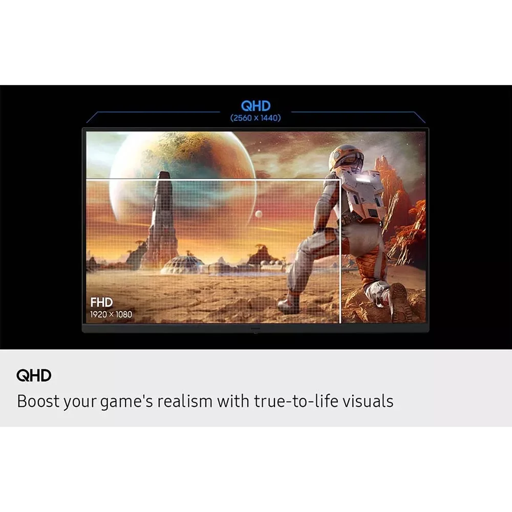شاشة Samsung Odyssey G5 FG532 للألعاب 27 إنش مسطحة IPS 2K 200 هرتز 1 مللي ثانية LS38FG532 - Image 8