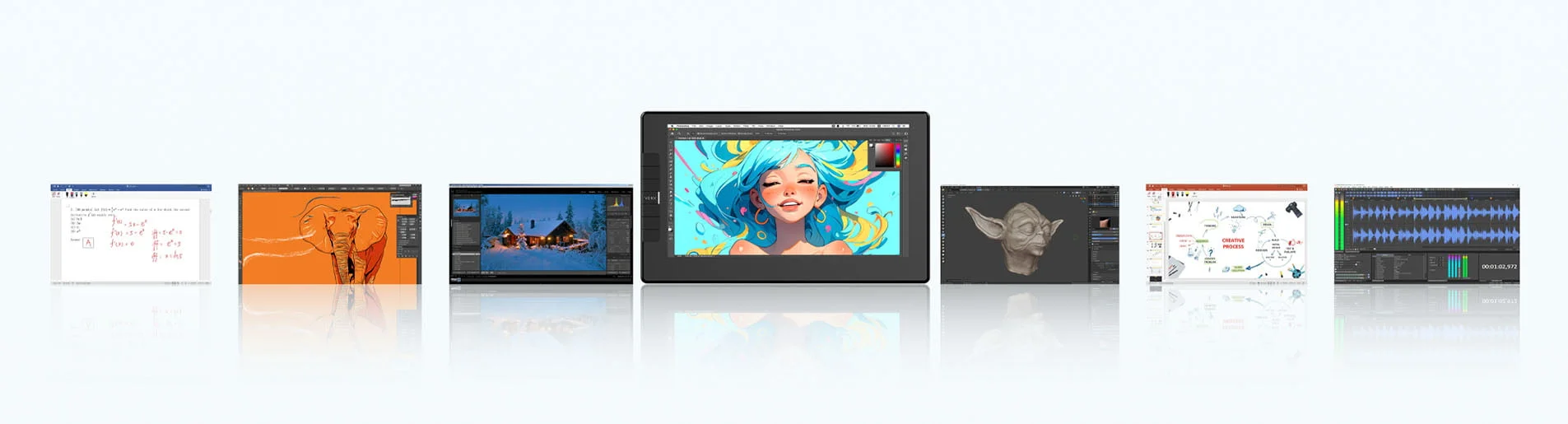شاشة رسم VEIKK 11.6 إنش FHD IPS بقلم بدون بطارية Studio VK1200 V2 - Image 22