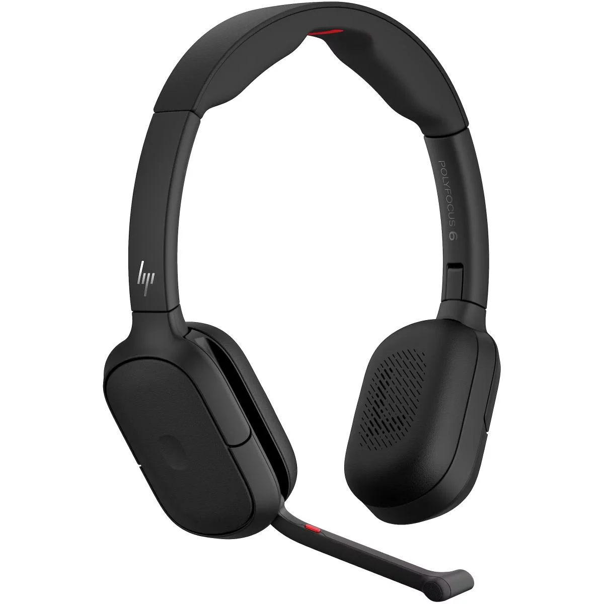 Poly Focus 625 Fold Stereo Bluetooth Headset, Hybrid ANC, 4 Noise-Cancelling Microphones, Up to 25 Hours Talk Time, Foldable