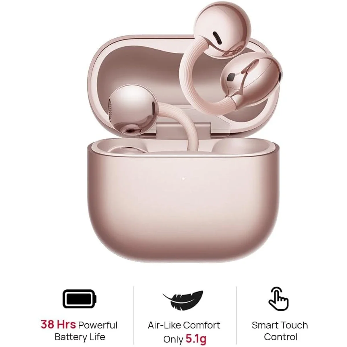 سماعات HUAWEI FreeClip 2 (2025) بلوتوث بتصميم مفتوح، صوت بالذكاء الاصطناعي ومكبر مزدوج الطاقة واستماع تكيفي، حتى 38 ساعة، IP57، ذهبي وردي - Thumbnail 7