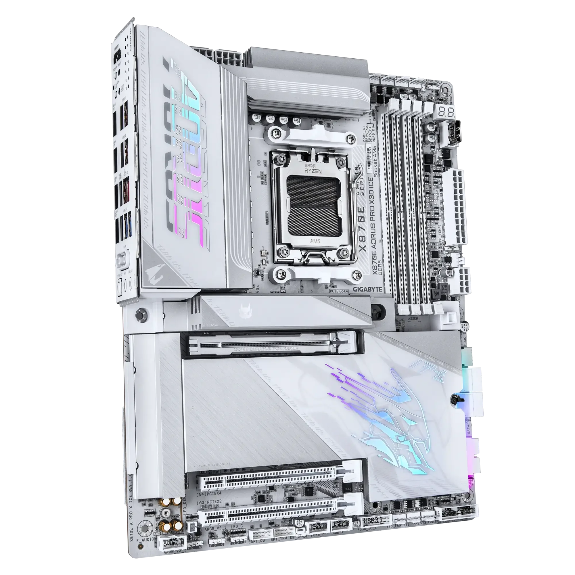 GIGABYTE X870E AORUS PRO X3D ICE WiFi 7 Bluetooth DDR5 Motherboard for AMD AM5 - Image 3