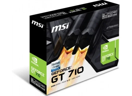 كرت شاشة MSI NVIDIA GeForce GT 710 بسعة 2GB DDR3 منخفض الارتفاع