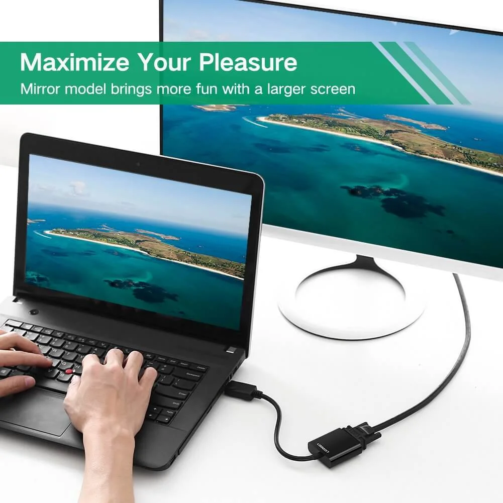 محول DisplayPort إلى VGA أنثى Ugreen 20415 - Image 3