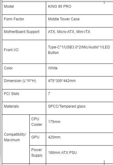 كيس كمبيوتر Montech KING 95 PRO للألعاب بحجرتين Mid-Tower – أبيض - Image 12