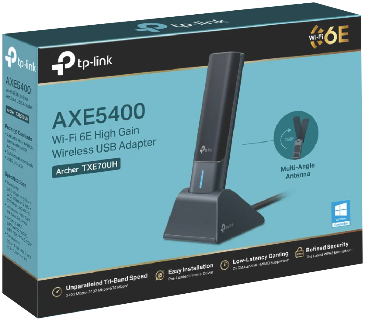 TP-LINK Archer TXE70UH Wi-Fi 6E Tri-Band High Gain USB Adapter - Image 1