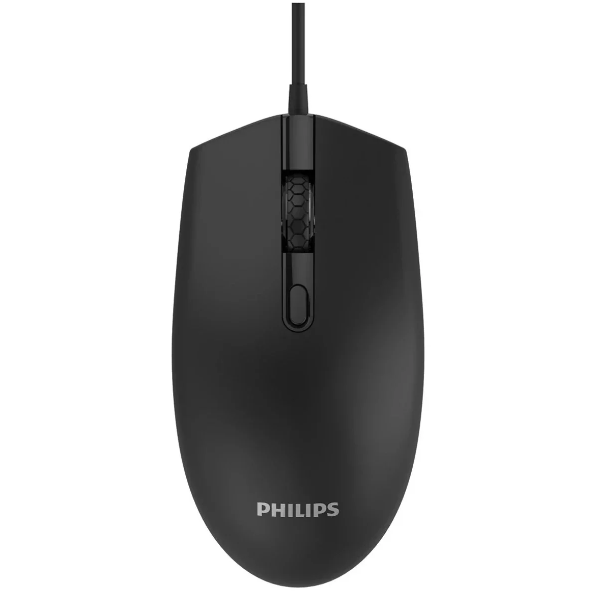 Philips M204 USB Wired Optical Mouse with 4 Buttons - Black