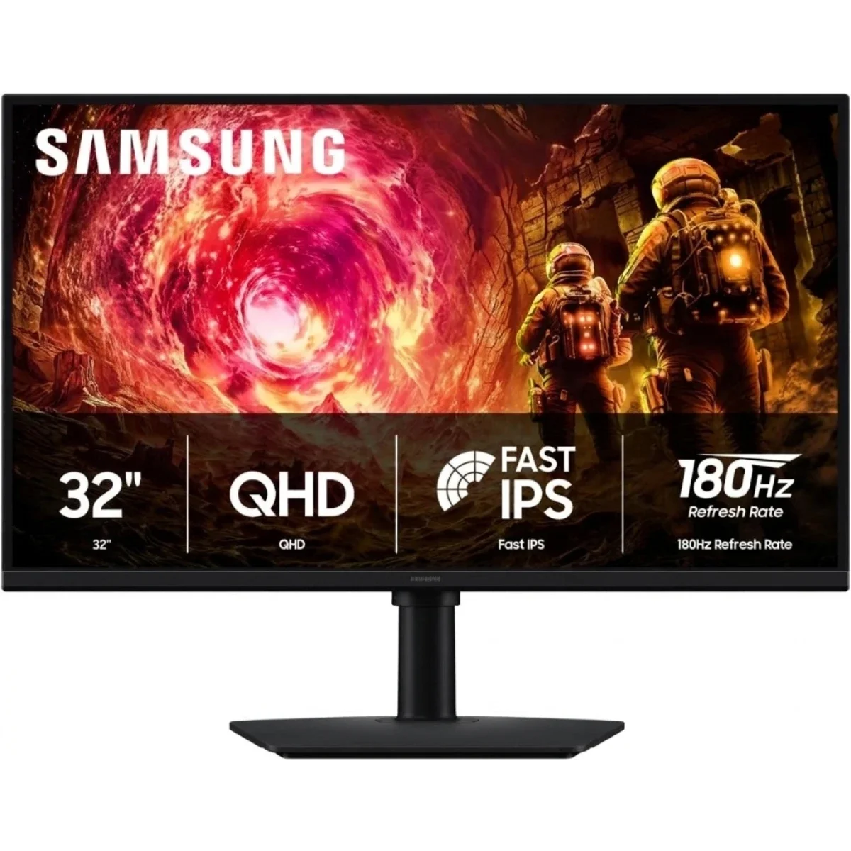 شاشة ألعاب Samsung Odyssey G5 G50F مقاس 32 إنش QHD 2K بتردد 180 هرتز واستجابة 1 مللي ثانية LS32FG502EMXUE