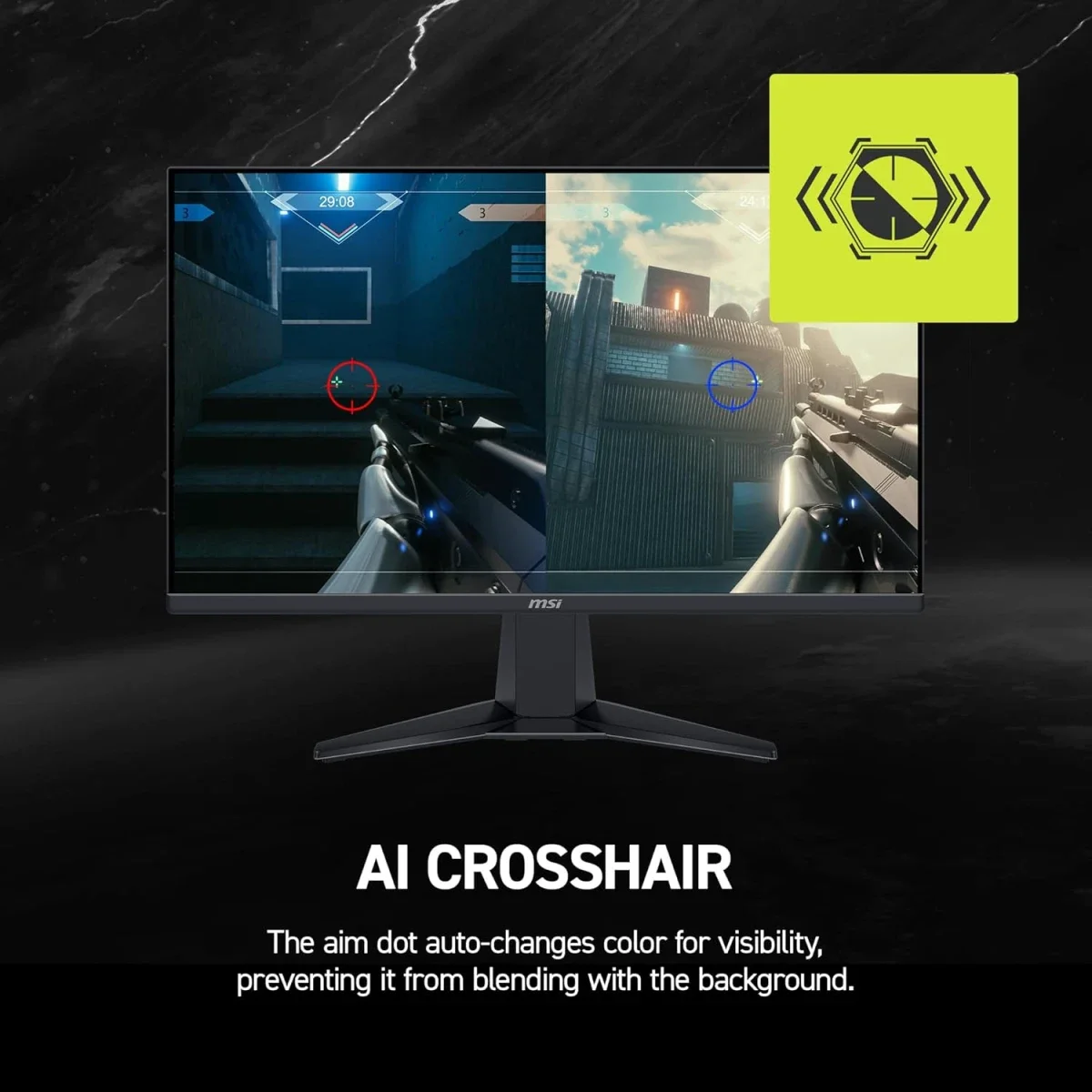 شاشة ألعاب MSI 24 إنش Rapid IPS بدقة FHD ومعدل 240 هرتز وزمن استجابة 0.5 مللي ثانية MAG 245F X24 - Thumbnail 2