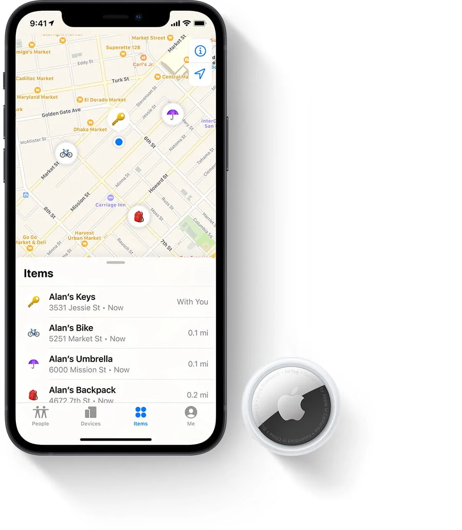 Apple AirTag Item Tracker White MXA532LL/A - Thumbnail 7