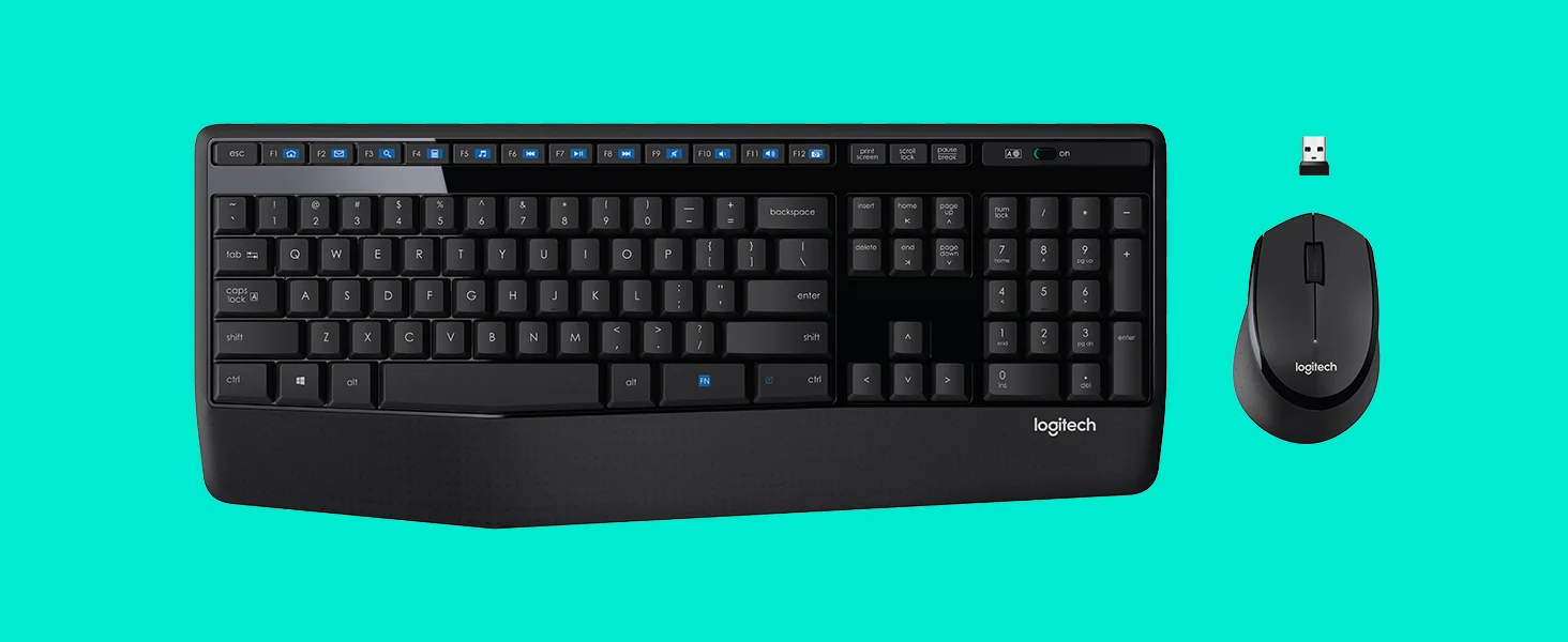 Logitech MK345 Wireless Keyboard and Mouse Combo with Palm Rest, Arabic/English Layout - Thumbnail 15