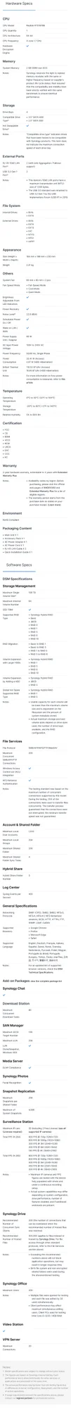 Synology DiskStation DS423 4-Bay Diskless NAS with Realtek RTD1619B 4-Core CPU and 2GB DDR4 RAM - Thumbnail 14