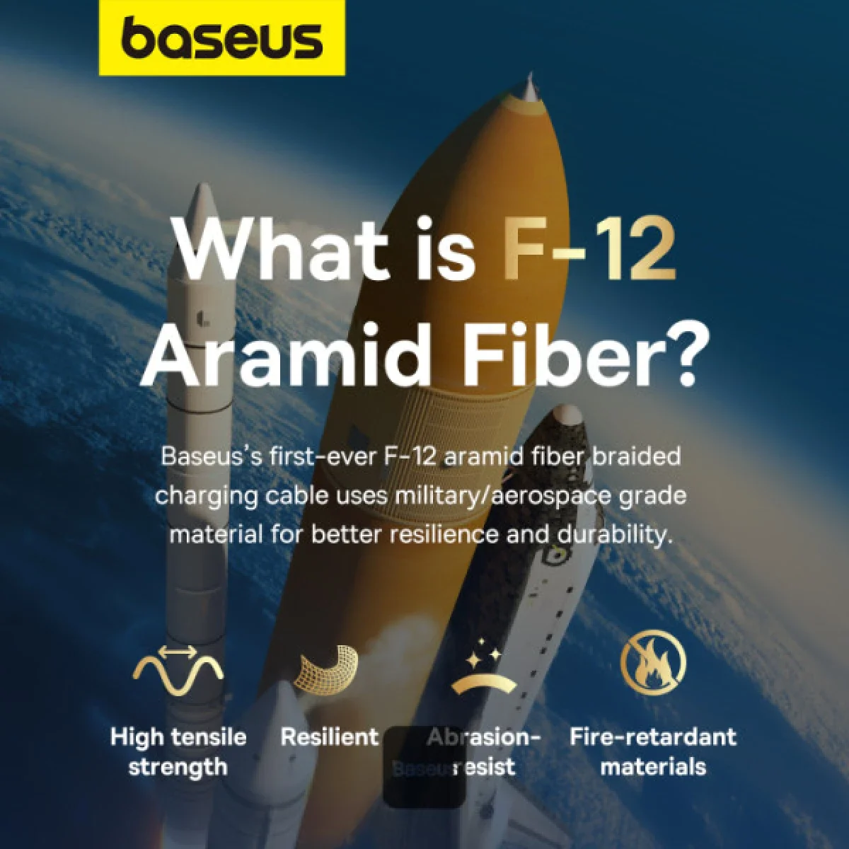 كابل بيانات وشحن سريع Baseus Unbreakable Series بقدرة 100W PD من USB-C إلى USB-C بطول 1 متر أبيض - Image 6
